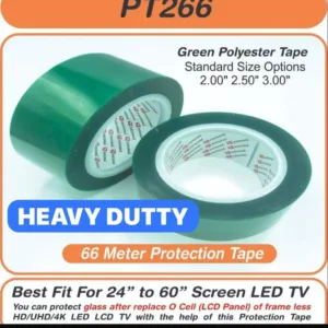 PT266 Green Polyester Tape 66 Meter Protection Tape